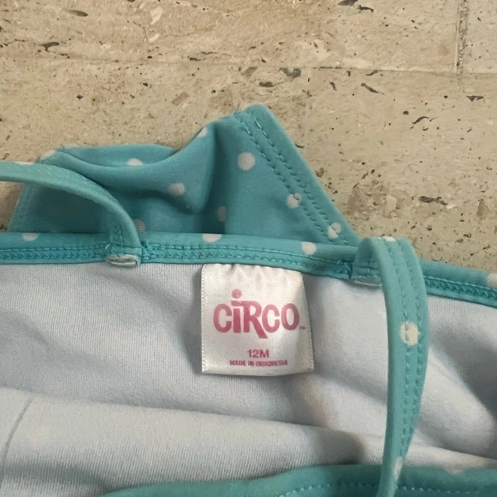 Circo 12 Month Blue Polka Dot Swimsuit